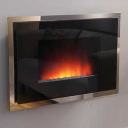 Be modern Fires Dante Electric Fire Twin Black and Mirror Glass